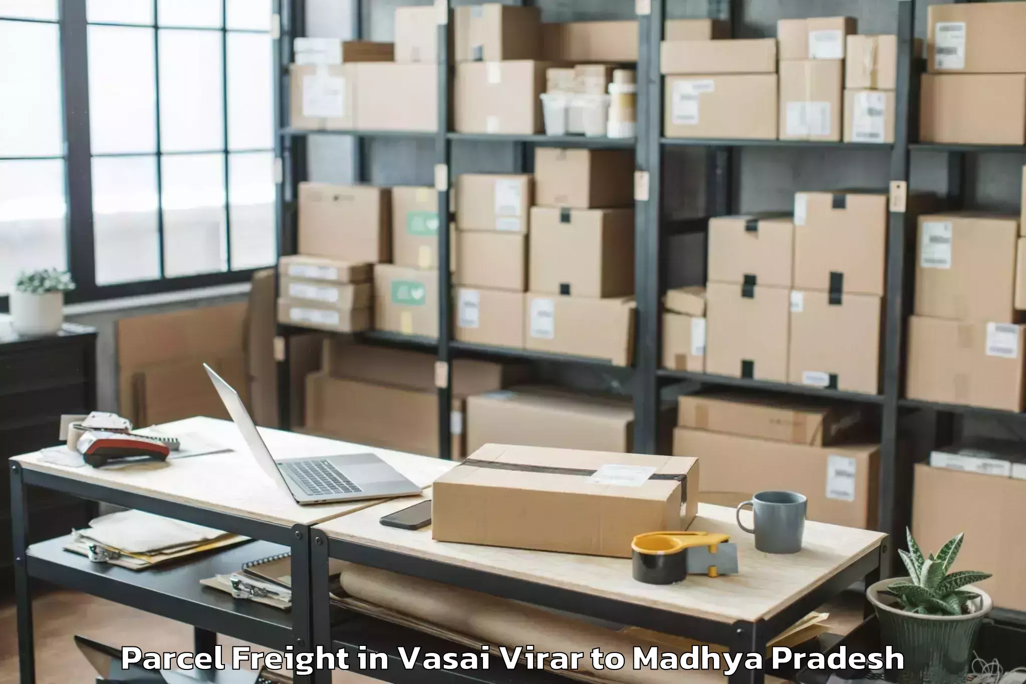 Easy Vasai Virar to Saugor Parcel Freight Booking